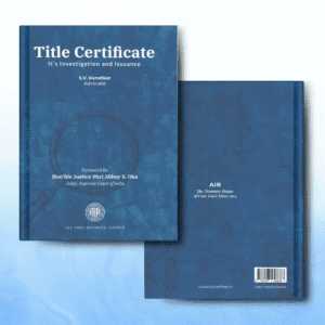 Cover of Title Certificate Its Investigation and Issuance – Law Book at All India Reporter Shop