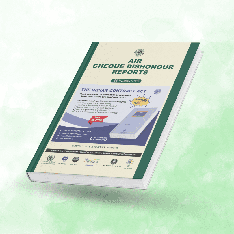 Cover of AIR Cheque Dishonour Reports – Monthly Journal at All India Reporter Shop