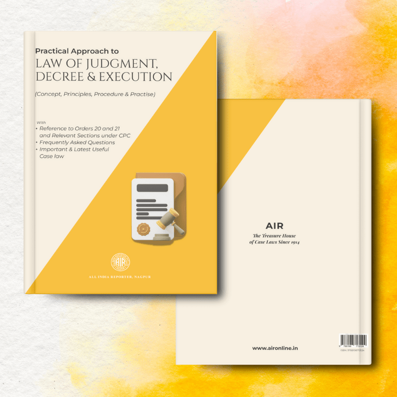 Cover of “Judgment, Decree & Execution” – All India Reporter Shop