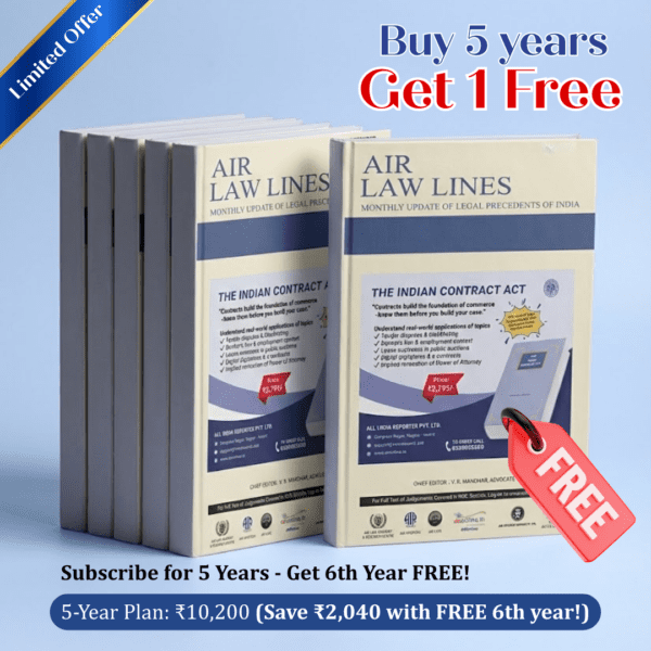 AIR Law Lines 6-Year Subscription Combo (2026–2031) – Buy 5 Get 1 Free Legal Journal Set